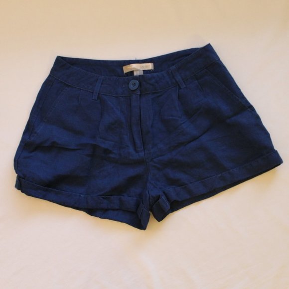 Forever 21 navy linen shorts - Picture 1 of 4
